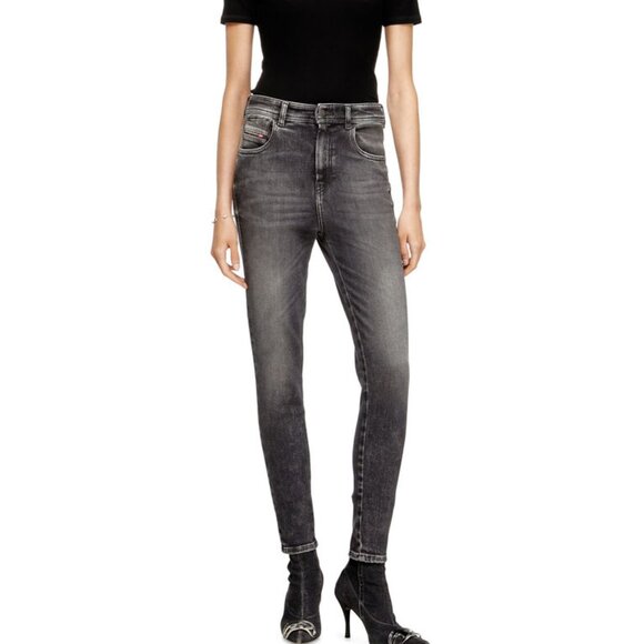 Diesel Women's High Rise Jeans - Black - Picture 4 of 6